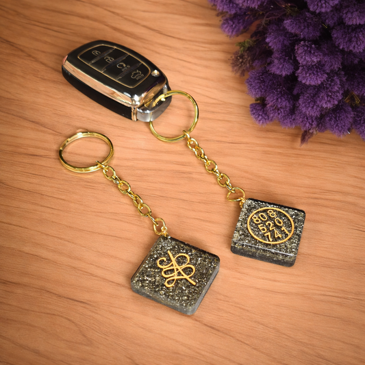 Pyrite Dhan Varsha Keychain (Buy1 Get1 Free)
