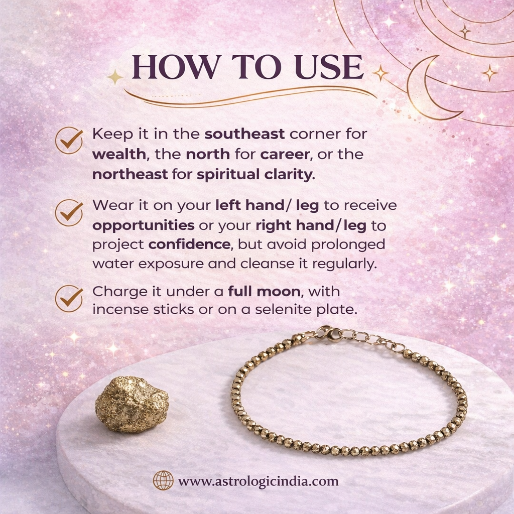 Raw Pyrite Anklet w/ Free Pyrite Stone + Selenite plate