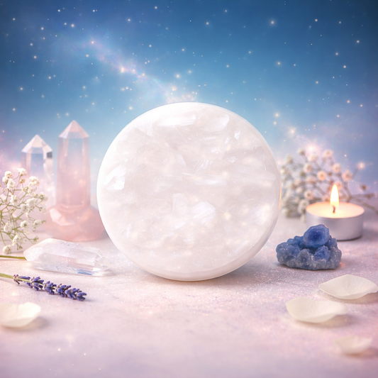 Raw Selenite Crystal Charging Plate