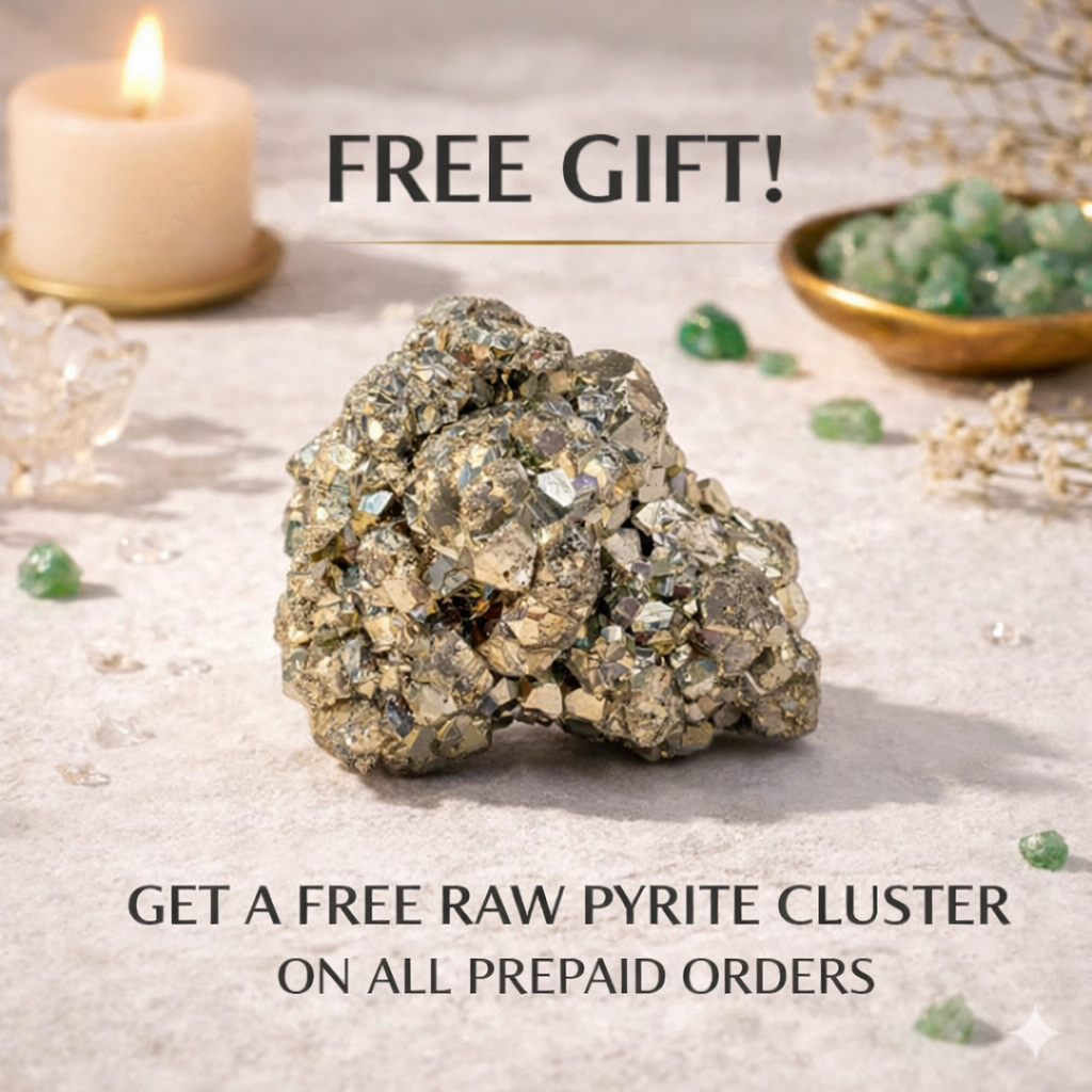 Raw Pyrite Anklet w/ Free Pyrite Stone + Selenite plate