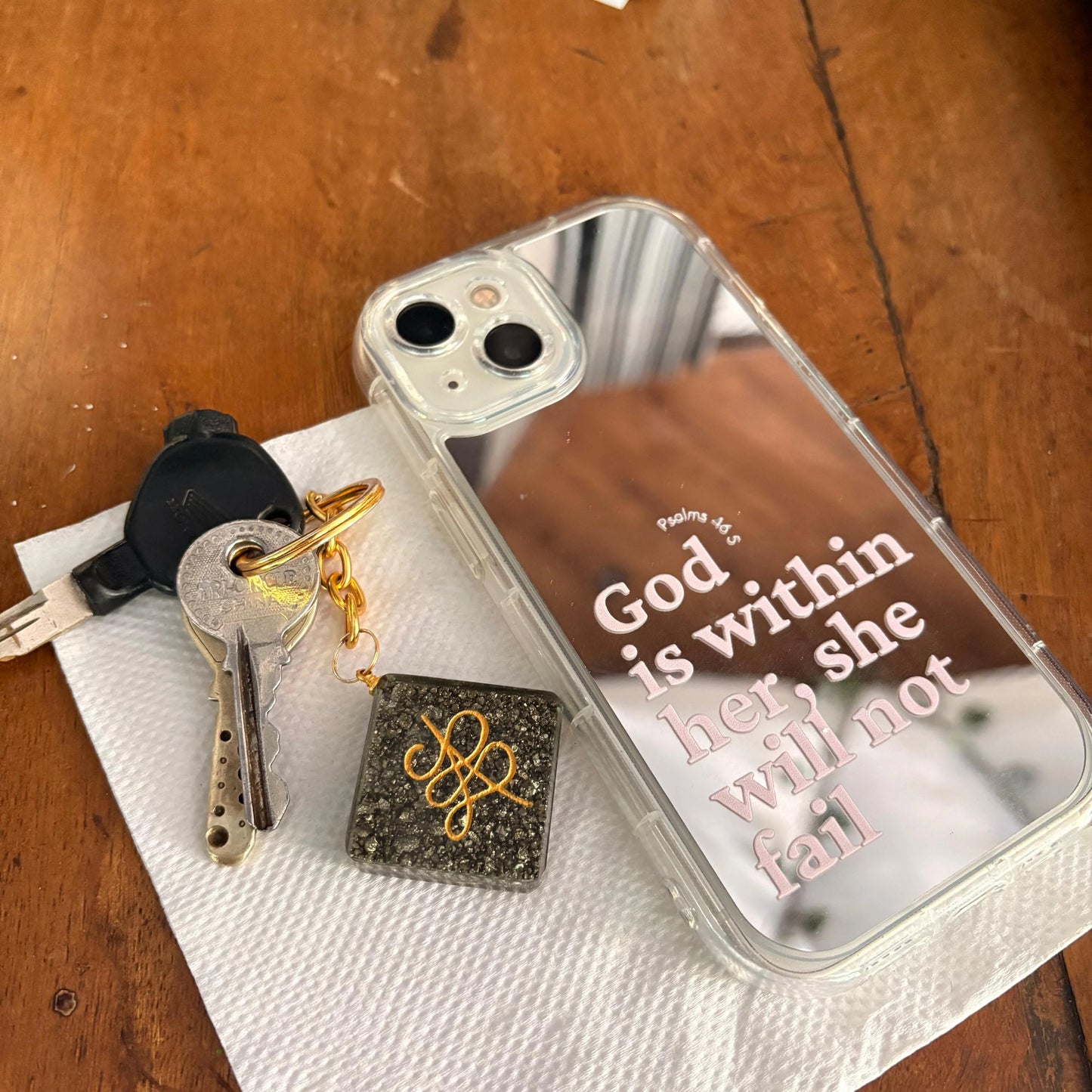 Pyrite Dhan Varsha Keychain (Buy1 Get1 Free)