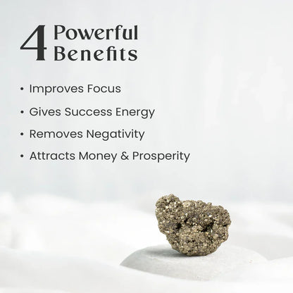 Raw Pyrite - Om Dhan Varsha Keychain