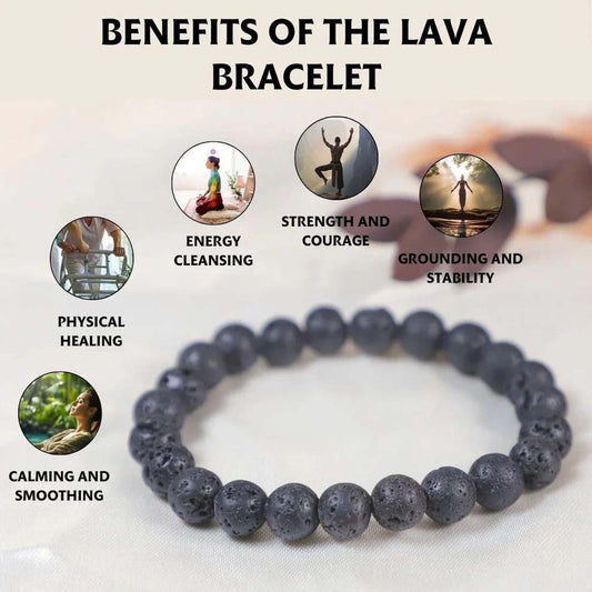 Lava Crystal Bracelet – 8MM (Grounding & Stability)